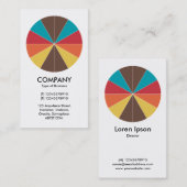 Abstract Pie 05 - Wit Visitekaartje (Voorkant / Achterkant)