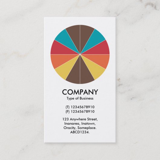Abstract Pie 05 - Wit Visitekaartje (Voorkant)
