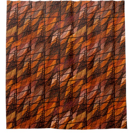 Abstract piekgetal 1 douchegordijn (Voorkant)