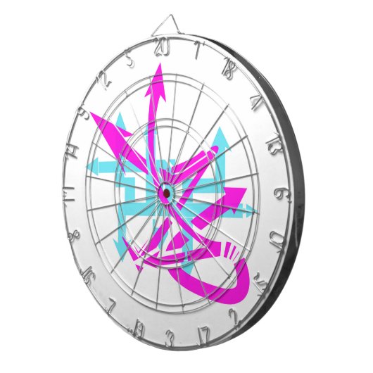 Abstract pijldartboard dartbord (Voorkant Rechts)