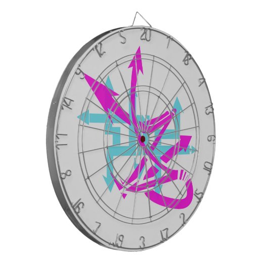 Abstract pijldartboard dartbord (Voorkant Links)