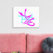 Abstract pijlen rond Canvas (Insitu (Woonkamer))