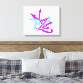 Abstract pijlen rond Canvas (Insitu (Slaapkamer))