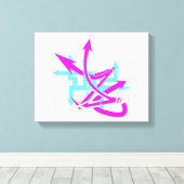 Abstract pijlen rond Canvas Afdruk (Insitu (Houten vloer))