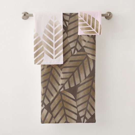 Abstract Pine Cones Of Copper And Platinum Pattern Bad Handdoek (Insitu)