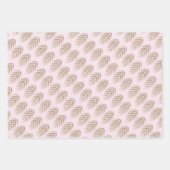 Abstract Pine Cones Of Copper And Platinum Pattern Inpakpapier Vel (Voorkant 3)