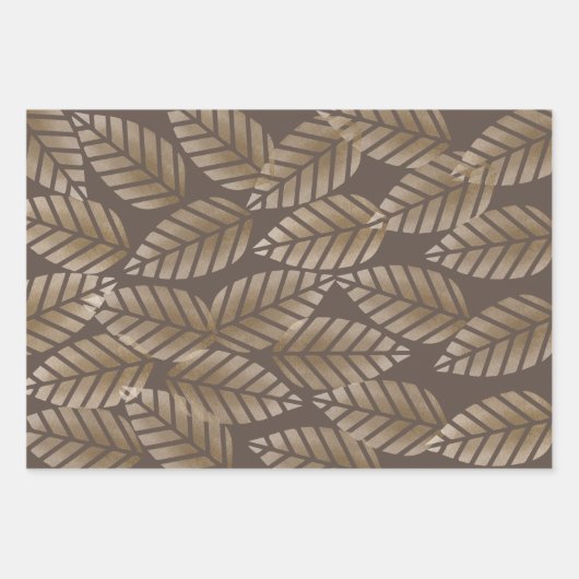 Abstract Pine Cones Of Copper And Platinum Pattern Inpakpapier Vel (Voorkant)