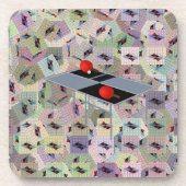 Abstract Ping Pong Table Design Bier Onderzetter (Voorkant)