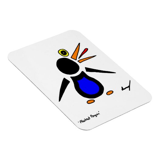 Abstract pinguïn Flexible Magnet Magneet (Rechterzijde)