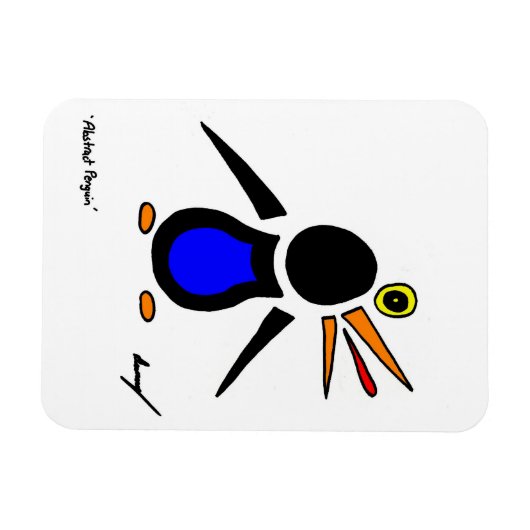 Abstract pinguïn Flexible Magnet Magneet (Horizontaal)