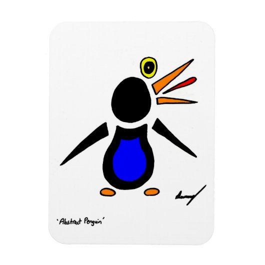 Abstract pinguïn Flexible Magnet Magneet (Verticaal)