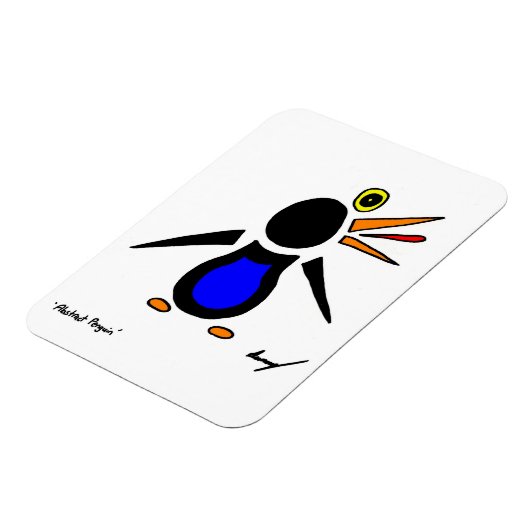 Abstract pinguïn Flexible Magnet Magneet (Linkerzijde)
