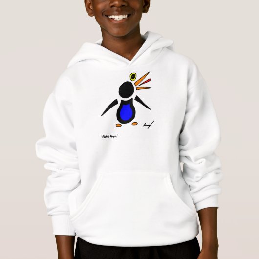 Abstract Pinguïn Kinder Gebost Sweatshirt (Voorkant)