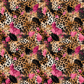 Abstract pink and black leopard skin gift pack medium cadeauzakje