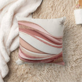 Abstract Pink and Gold Glitter Waves Pillow Kussen (Deken)