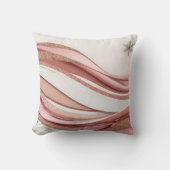 Abstract Pink and Gold Glitter Waves Pillow Kussen (Voorkant)
