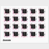 Abstract Pink Black Business Thank You Sticker (Vel)