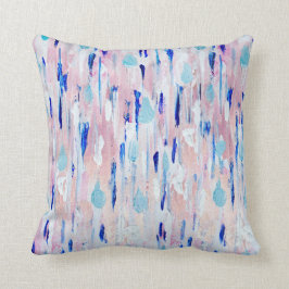 Abstract Pink Blue Copper Roos Gold Kussen