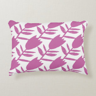 Abstract pink bluebell flowers seamless pattern on accent kussen