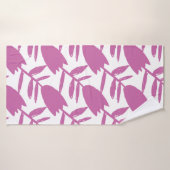 Abstract pink bluebell flowers seamless pattern on badhanddoek (Badhanddoek)