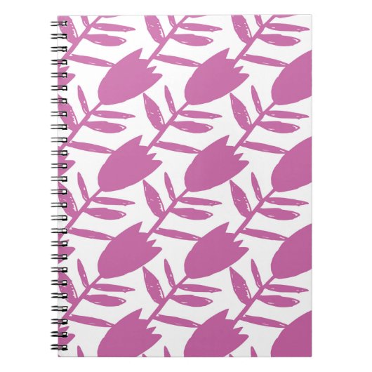 Abstract pink bluebell flowers seamless pattern on notitieboek (Voorkant)