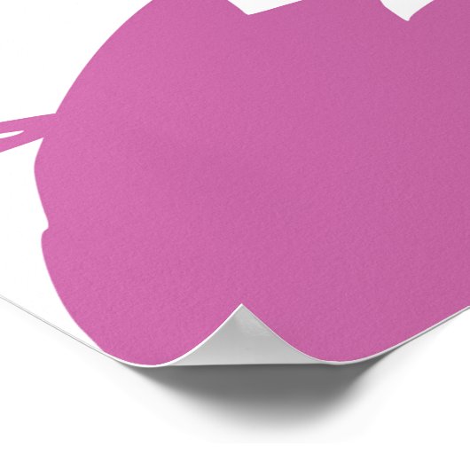 Abstract pink bluebell flowers seamless pattern on poster (Hoek)