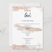 Abstract Pink Elements Sweet Baby Girl Baby Shower Kaart (Voorkant)