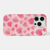 Abstract Pink Hearts Background Love Phone Case iPhone Hoesje (Achterkant horizontaal)