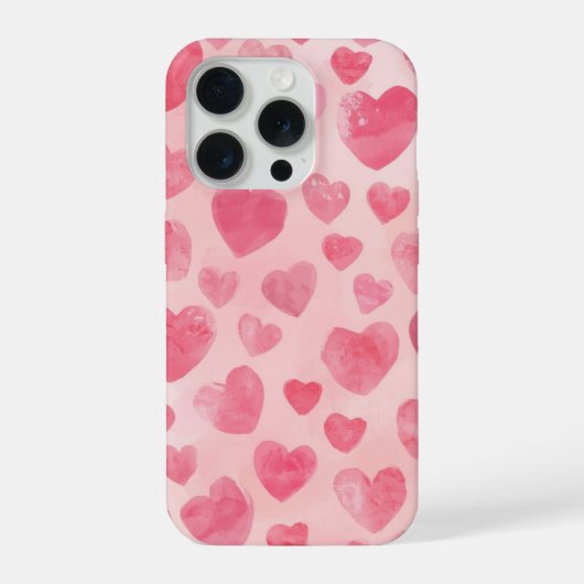 Abstract Pink Hearts Background Love Phone Case iPhone Hoesje (Achterkant)