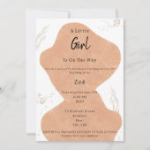 Abstract Pink Shapes And Elements Sweet Baby Girl Kaart (Voorkant)