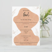 Abstract Pink Shapes And Elements Sweet Baby Girl Kaart (Staand voorkant)