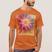 Abstract Pink Sun Rays Landscape T-shirt (Voorkant)