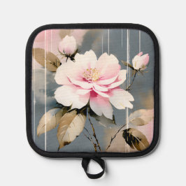 Abstract Pink Wabi Sabi Flower Pannenlap