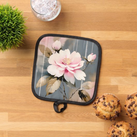 Abstract Pink Wabi Sabi Flower Pannenlap (Top down)