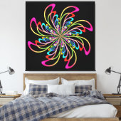 abstract pinrad canvas afdruk (Insitu (Slaapkamer))