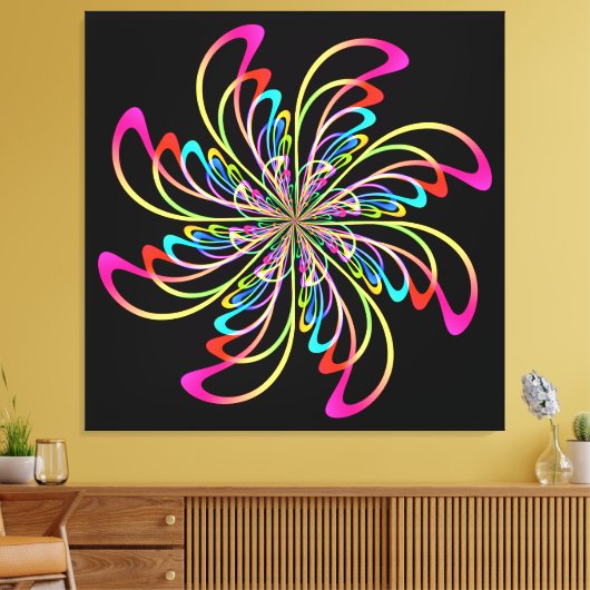 abstract pinrad canvas afdruk (Insitu (Woonkamer))