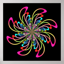 abstract pinrad poster