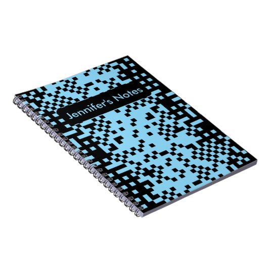 Abstract Pixel Effect Pattern Notebook Notitieboek (Rechterzijde)