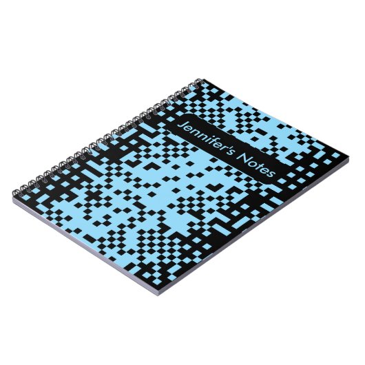 Abstract Pixel Effect Pattern Notebook Notitieboek (Linkerzijde)