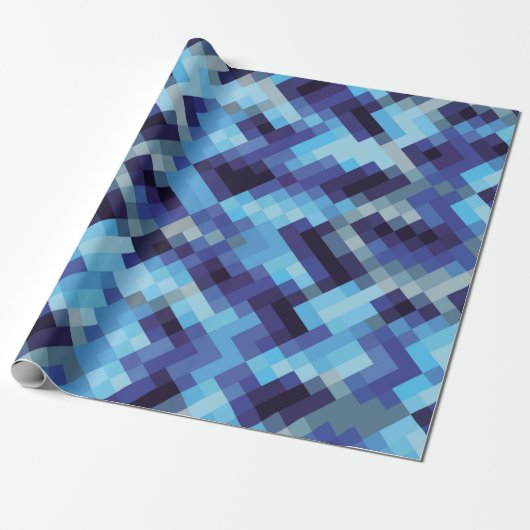 abstract pixelpatroon achtergrondpixel, abstract; cadeaupapier (Uitgerold)