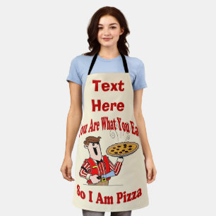 Abstract Pizza Design voegt tekst toe, Apron Schort
