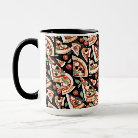 Abstract Pizza Slices On A Black Background Mok (Links)