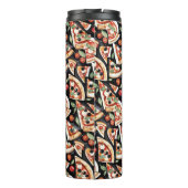 Abstract Pizza Slices On A Black Background Thermosbeker (Achterkant)