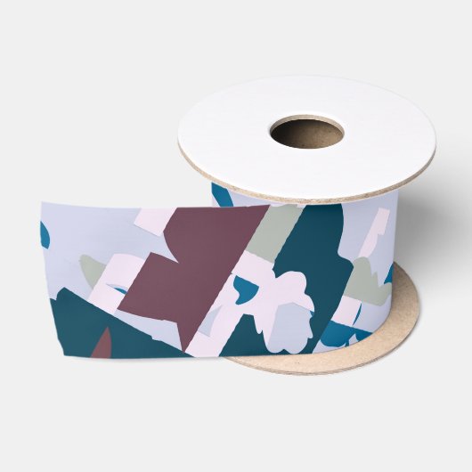 Abstract Plaid Design Satijnen Lint (Spoel)