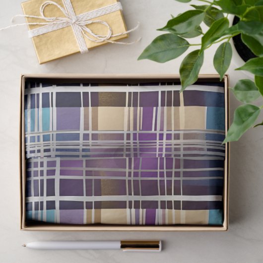 abstract plaid tissue tissuepapier (Geschenk)