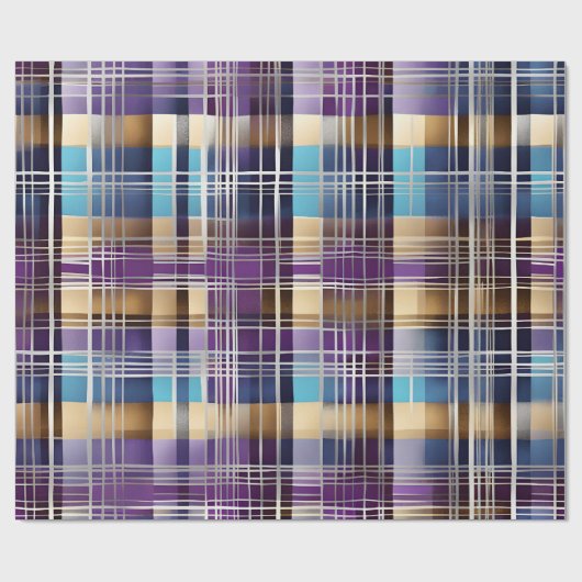 abstract plaid wrapping paper cadeaupapier (Vlak)