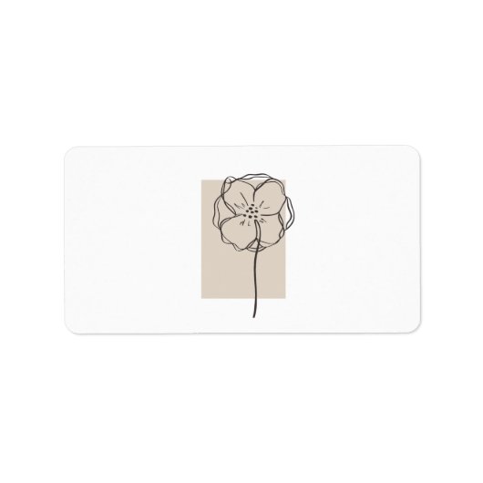 Abstract plant art design etiket (Voorkant)