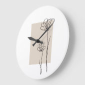 Abstract plant art design grote klok (Hoek)