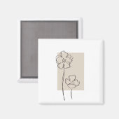Abstract plant art design magneet (Voorkant / Achterkant)