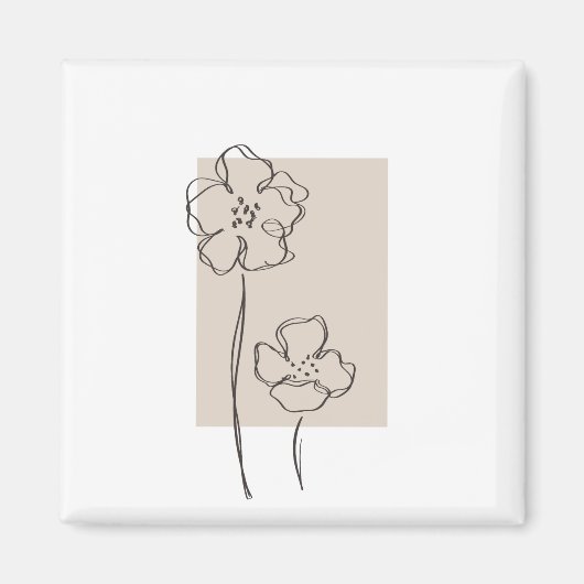 Abstract plant art design magneet (Voorkant)
